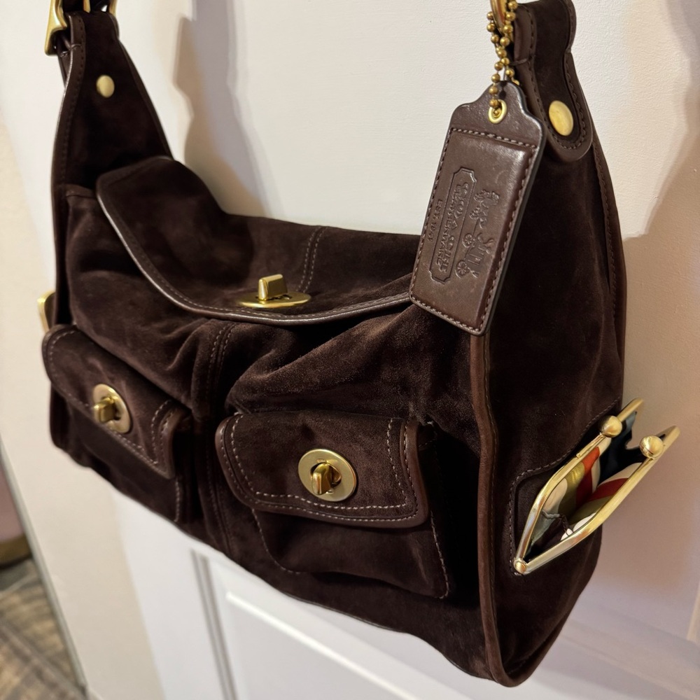 Coach Legacy collection Shoulder Purse 65th anniversary suede collection